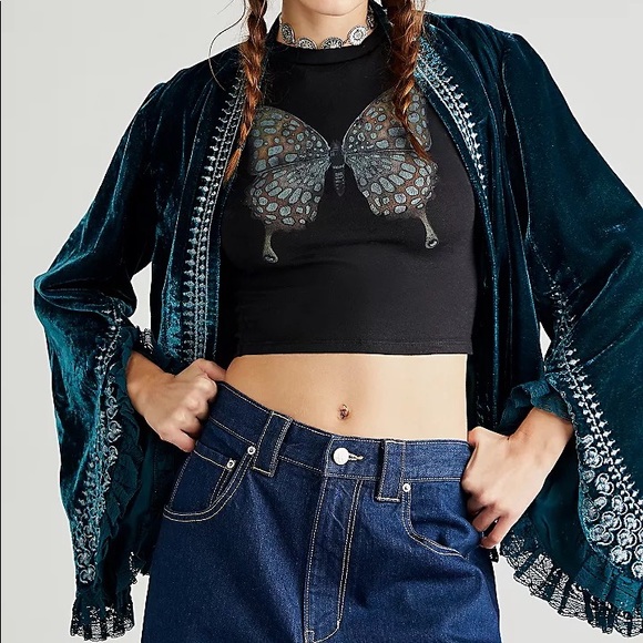 Free People Scarlett Velvet Bed Jacket - Picture 14 of 16